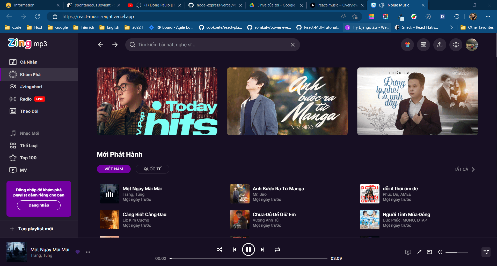 Zing MP3 Clone